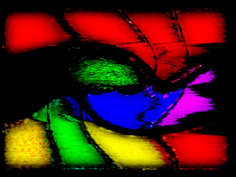 Colorful Abstract Shapes — Red