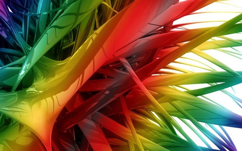 Colorful Abstract Shapes — Red, Vibrant, Light