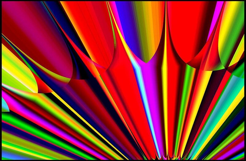Colorful Abstract Shapes — Red, Vibrant