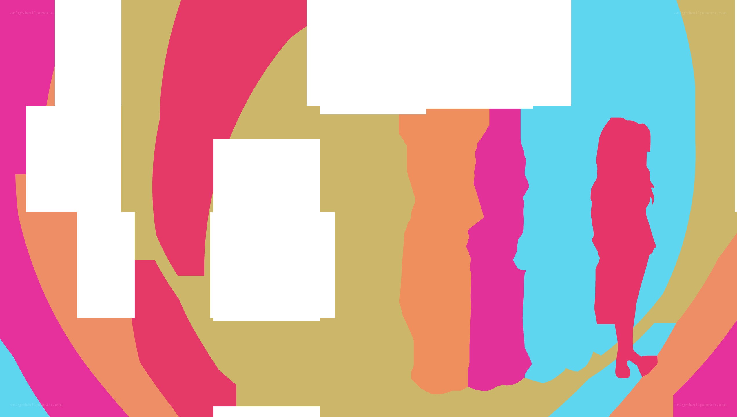 colorful abstract silhouette art