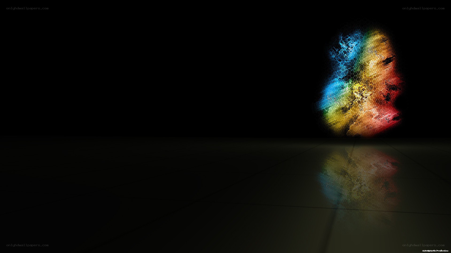 colorful abstract silhouette