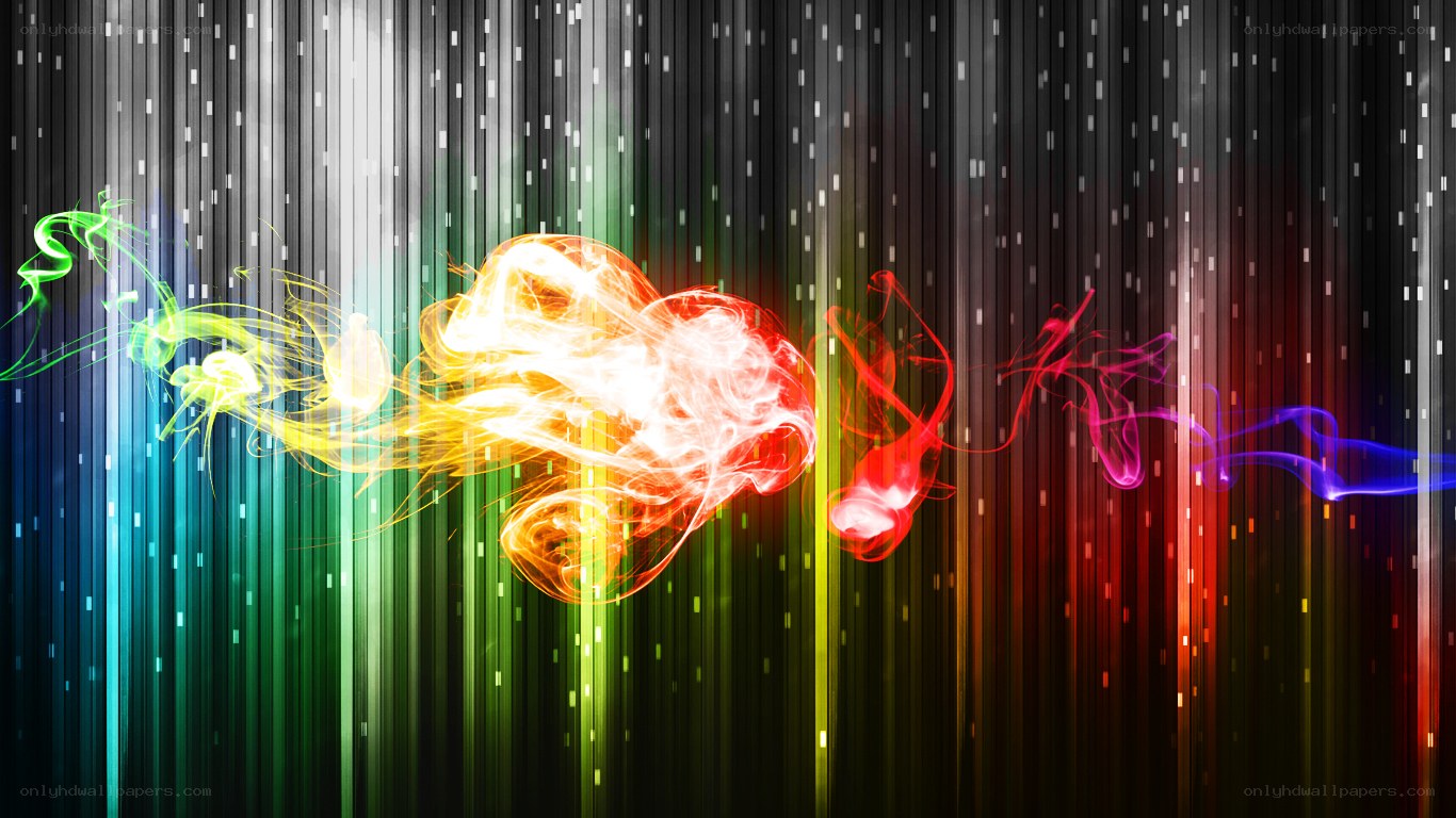 Colorful abstract smoke animation