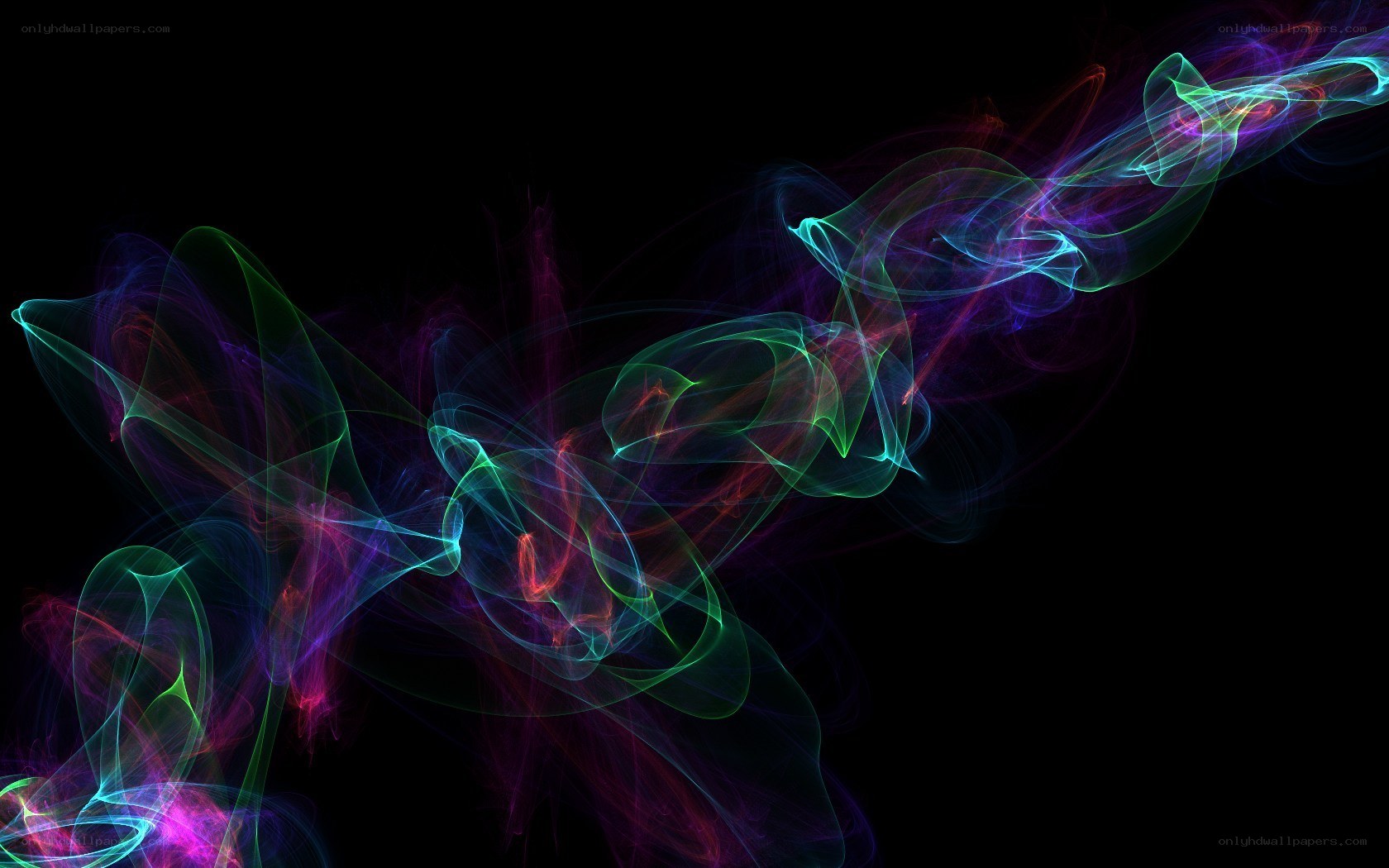 Colorful abstract smoke patterns