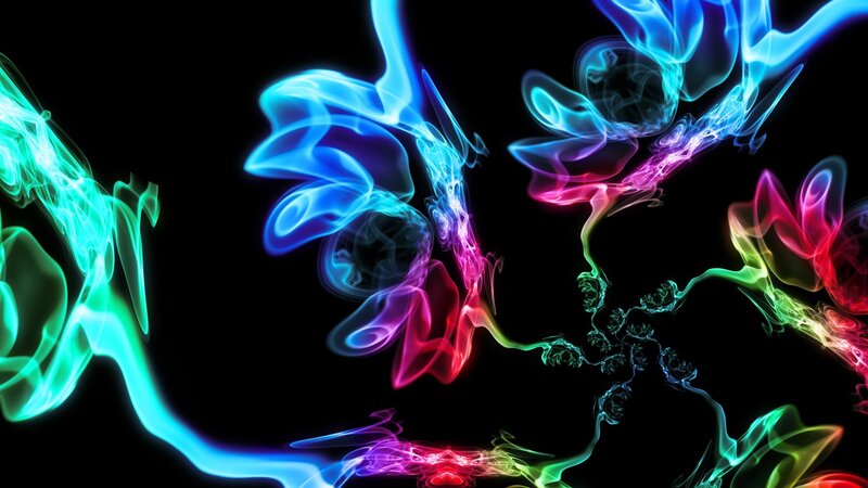 Colorful abstract smoke patterns