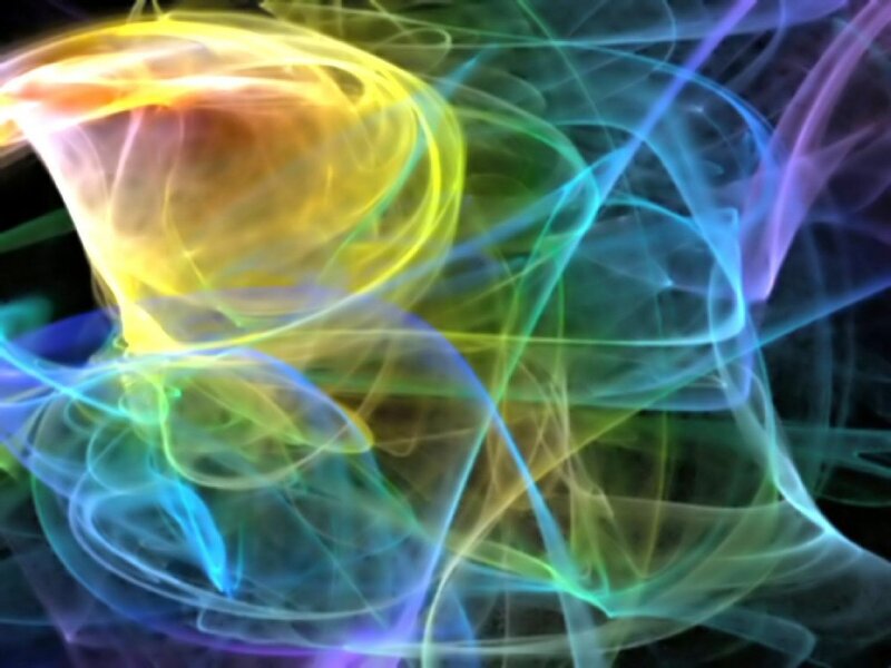 Colorful abstract smoke swirls