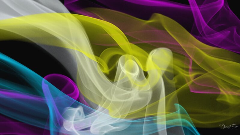 Colorful abstract smoke swirls