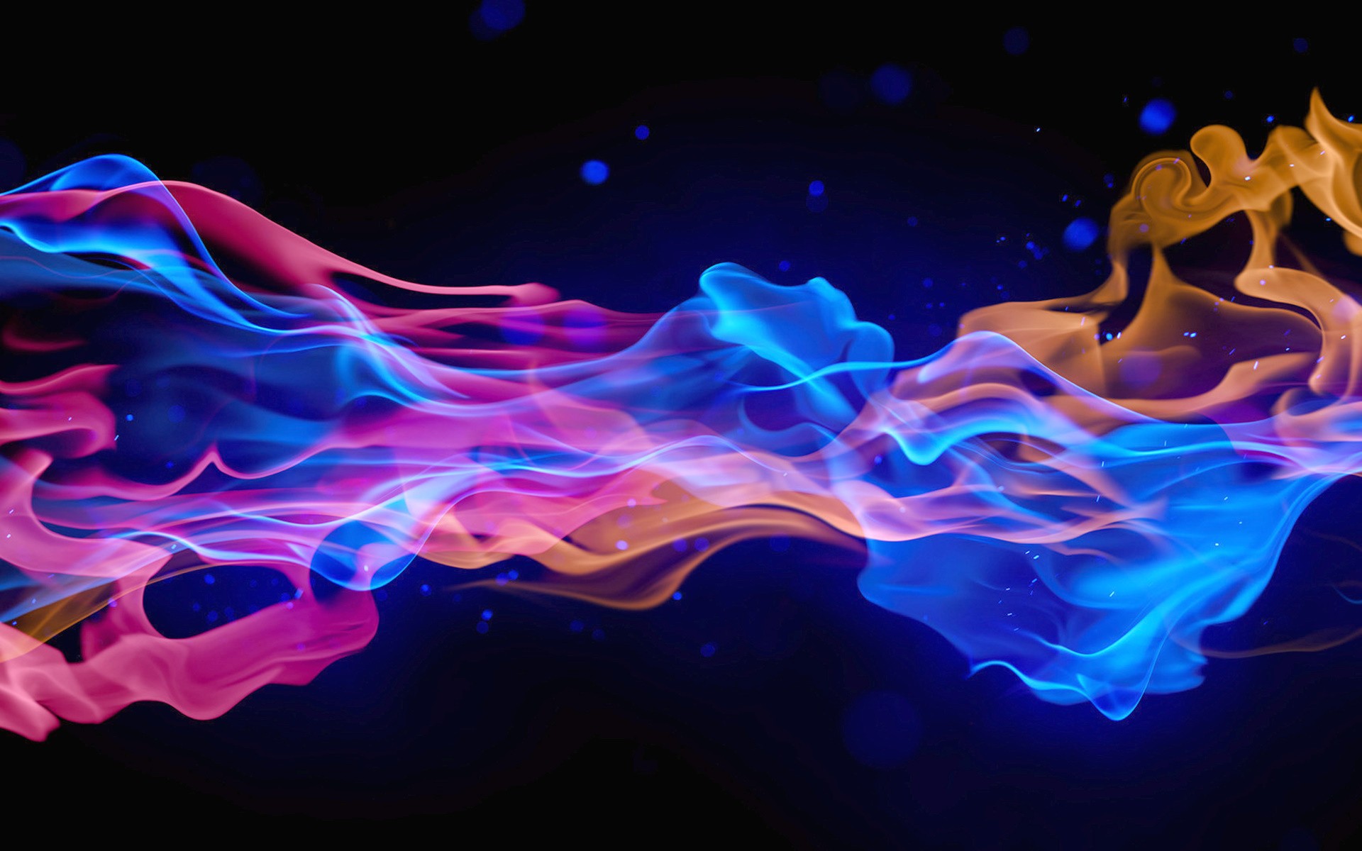 colorful abstract smoke waves