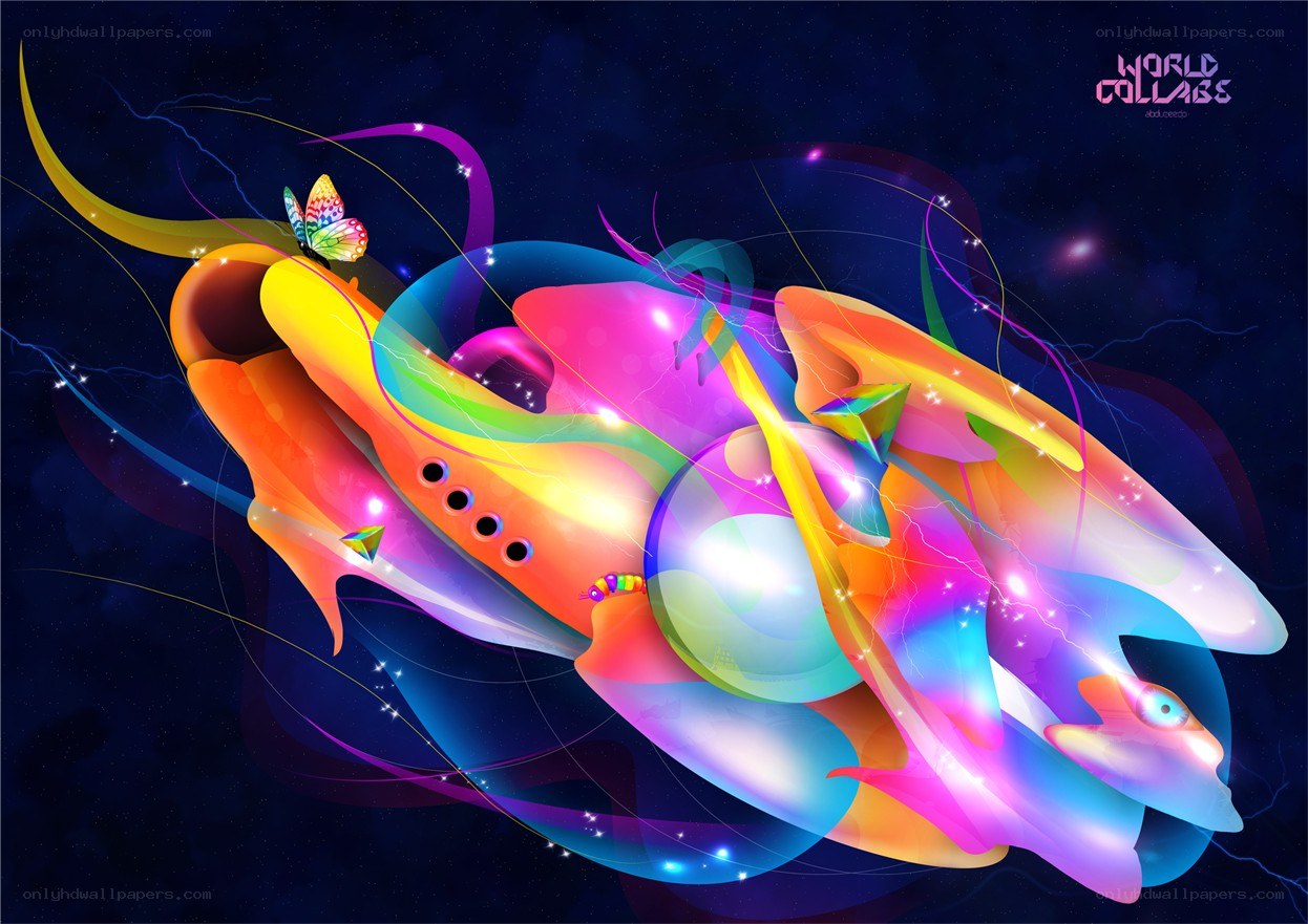 Colorful abstract space art