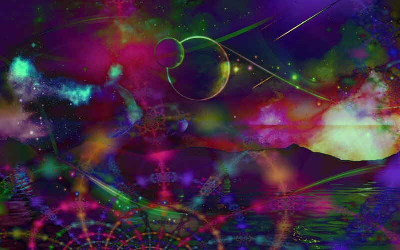Colorful Abstract Space Scene