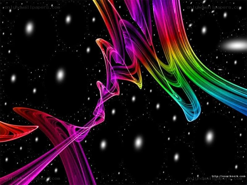 Colorful abstract space waves