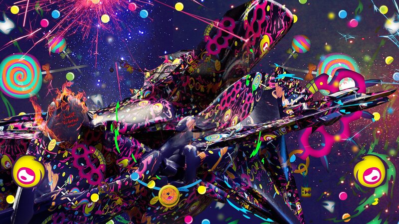 Colorful Abstract Spaceship