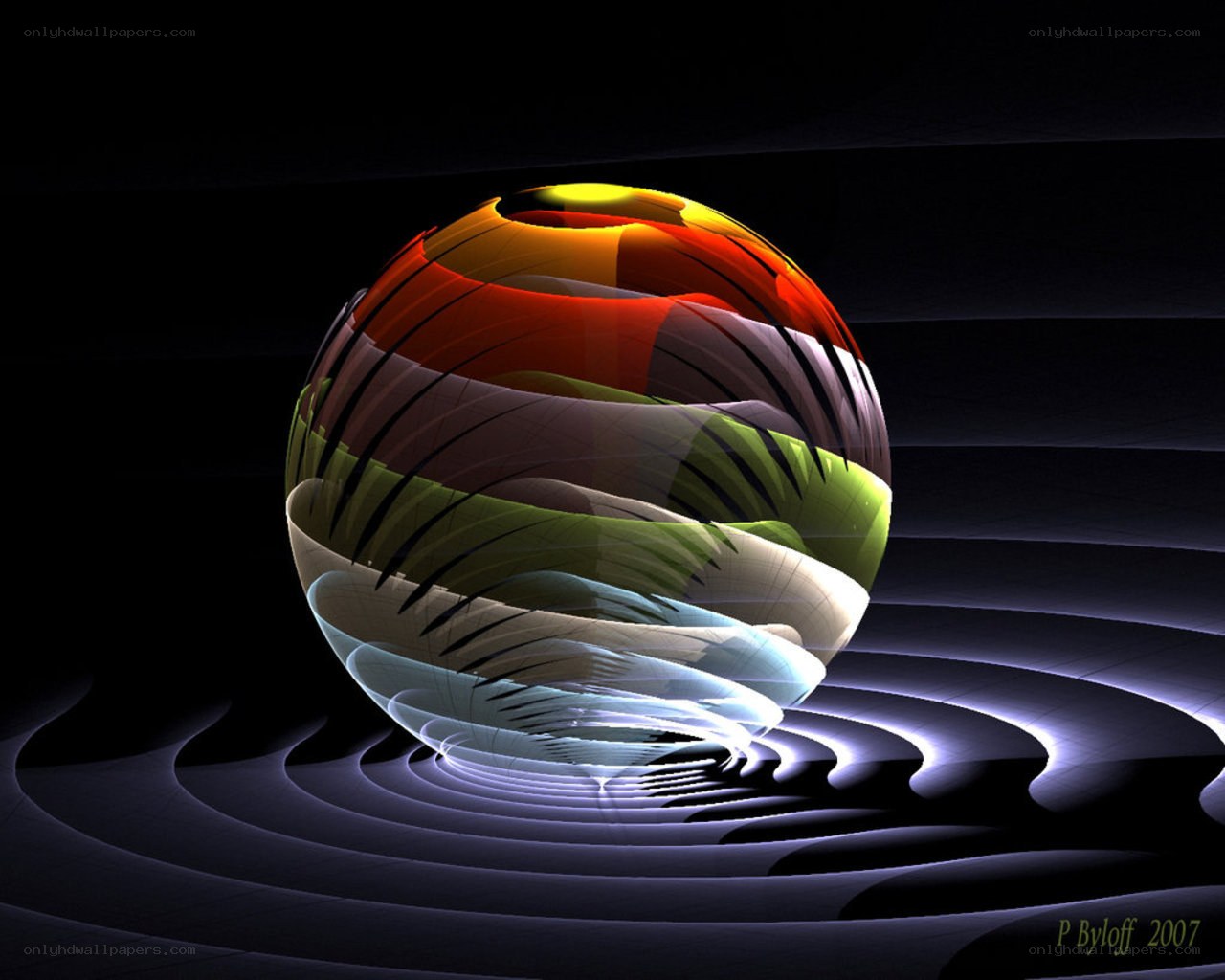 Colorful abstract sphere