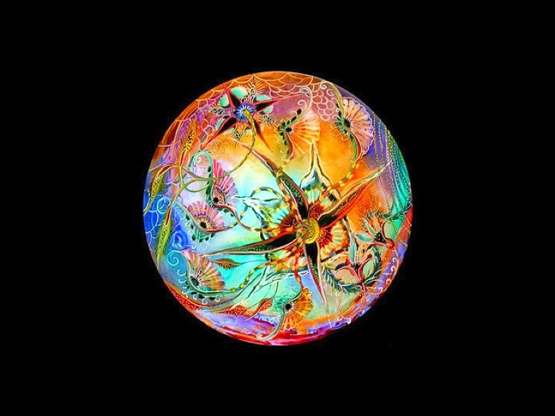 colorful abstract sphere artwork