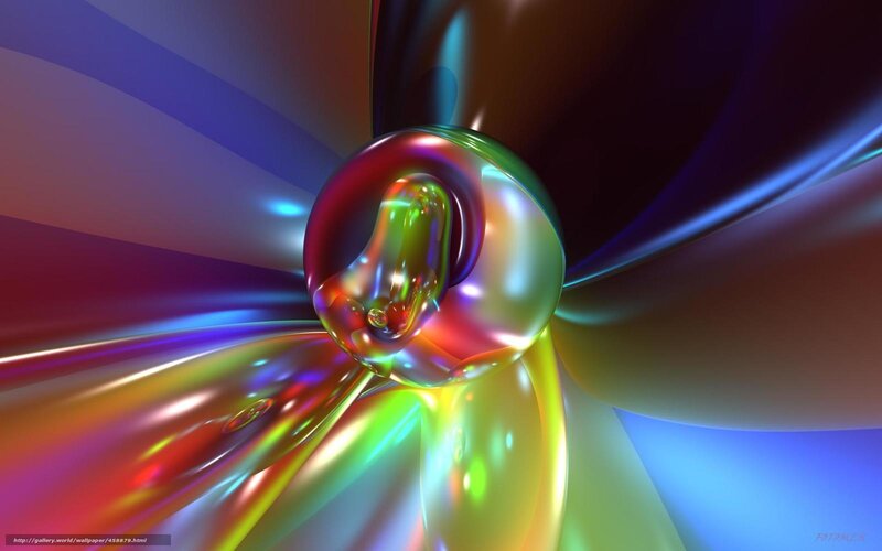Colorful Abstract Sphere — Blue, Vibrant
