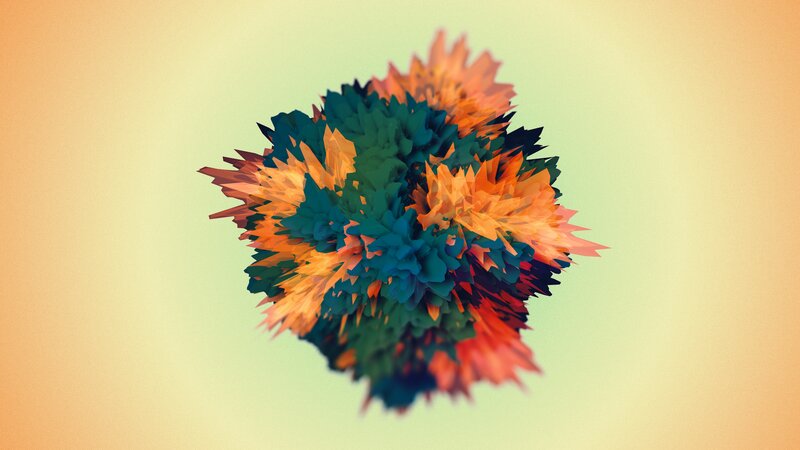 Colorful Abstract Sphere — Orange