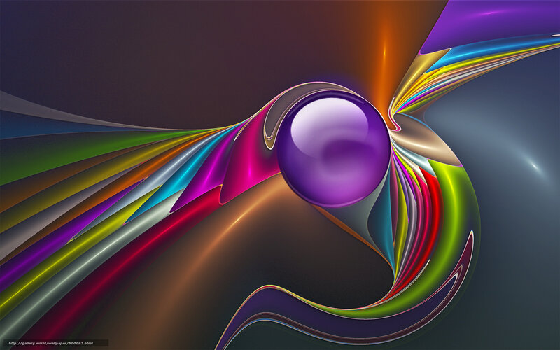 Colorful Abstract Sphere — Purple, Dynamic