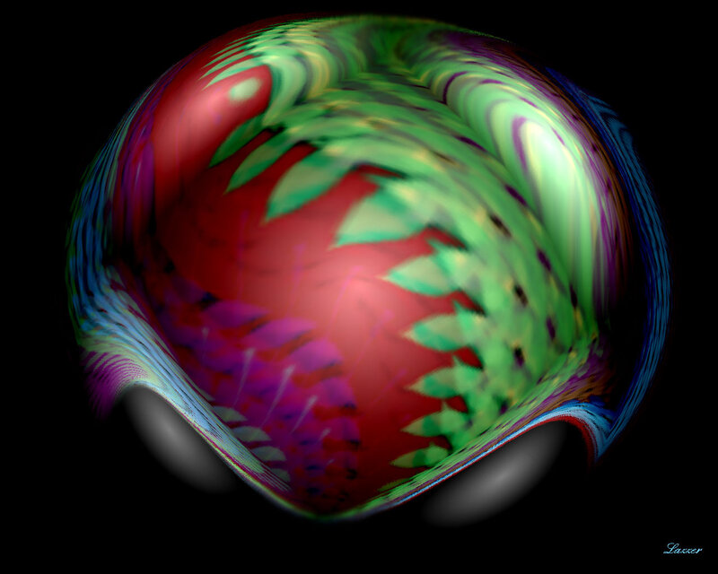 Colorful Abstract Sphere — Red
