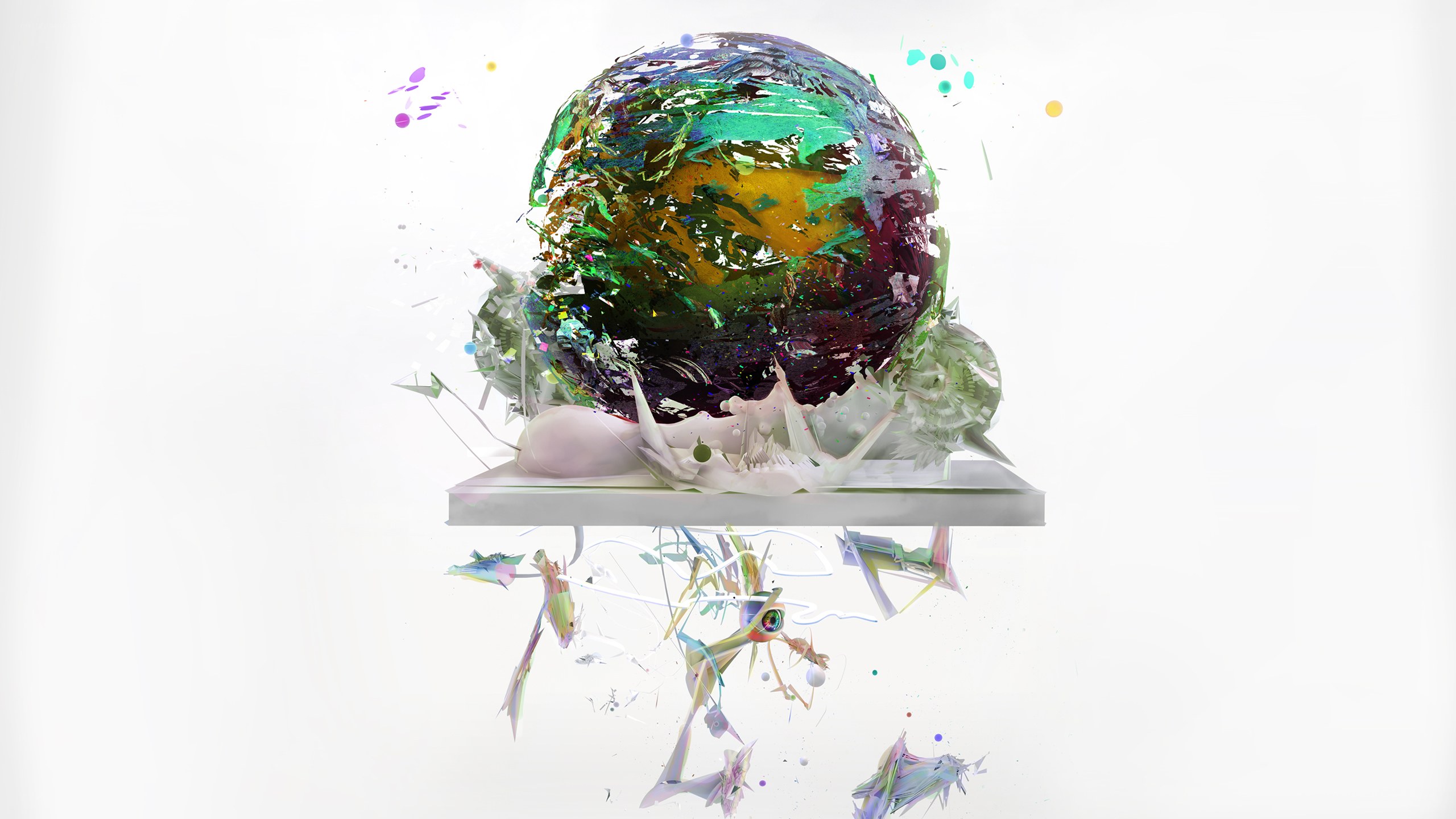 colorful abstract sphere sculpture