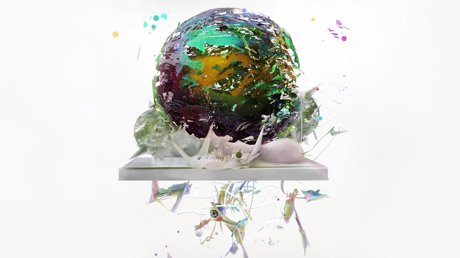 colorful abstract sphere sculpture