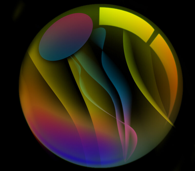 Colorful Abstract Sphere — Yellow