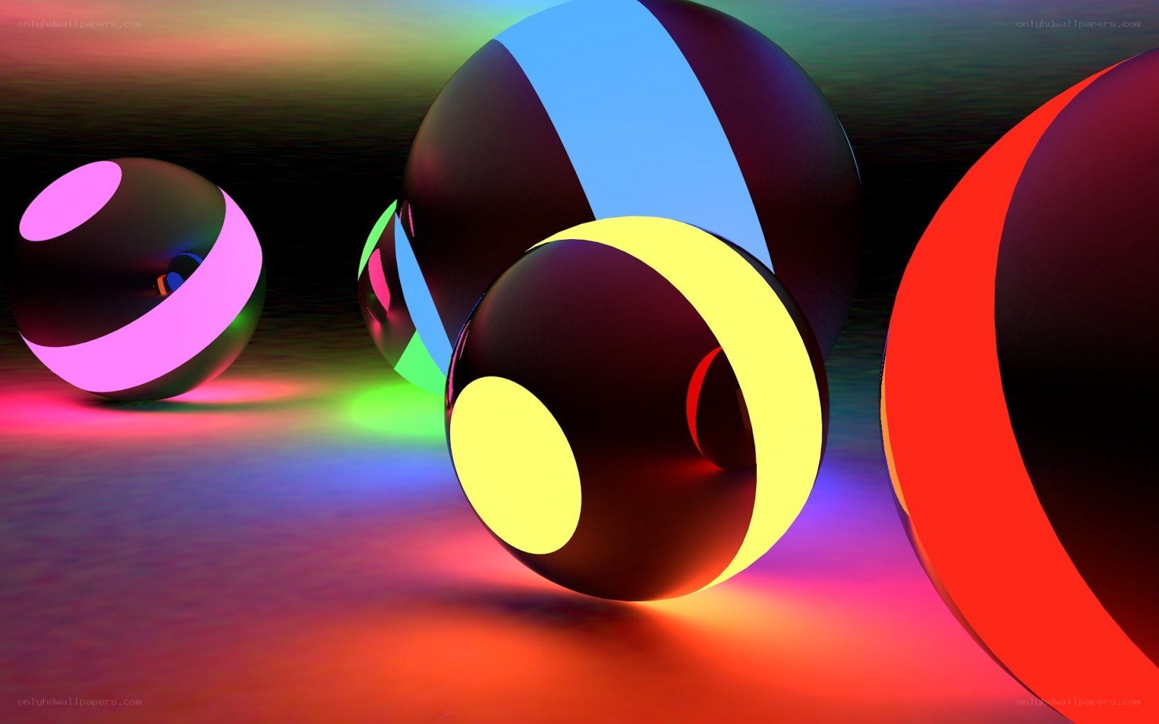 Colorful abstract spheres