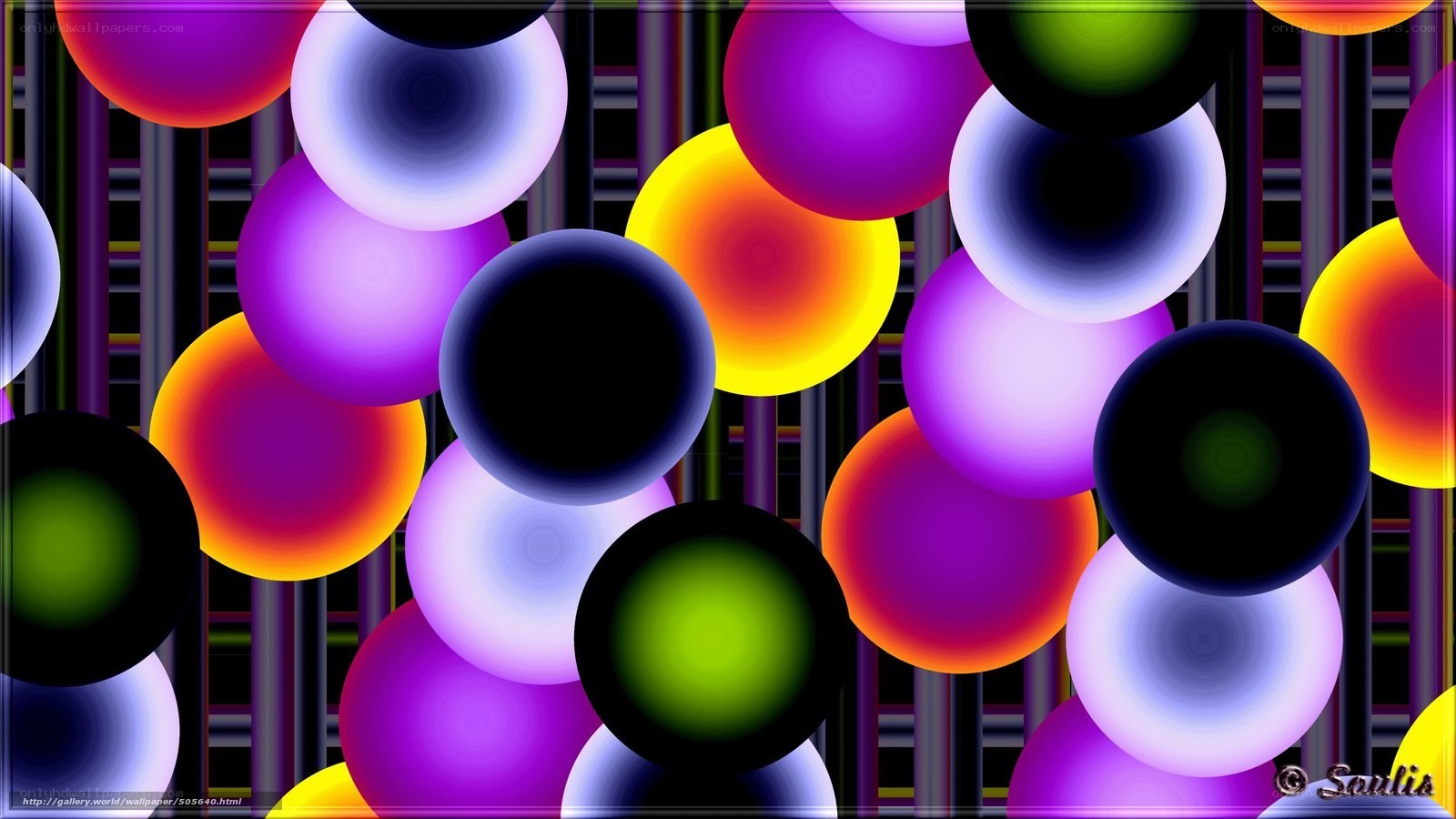 Colorful abstract spheres