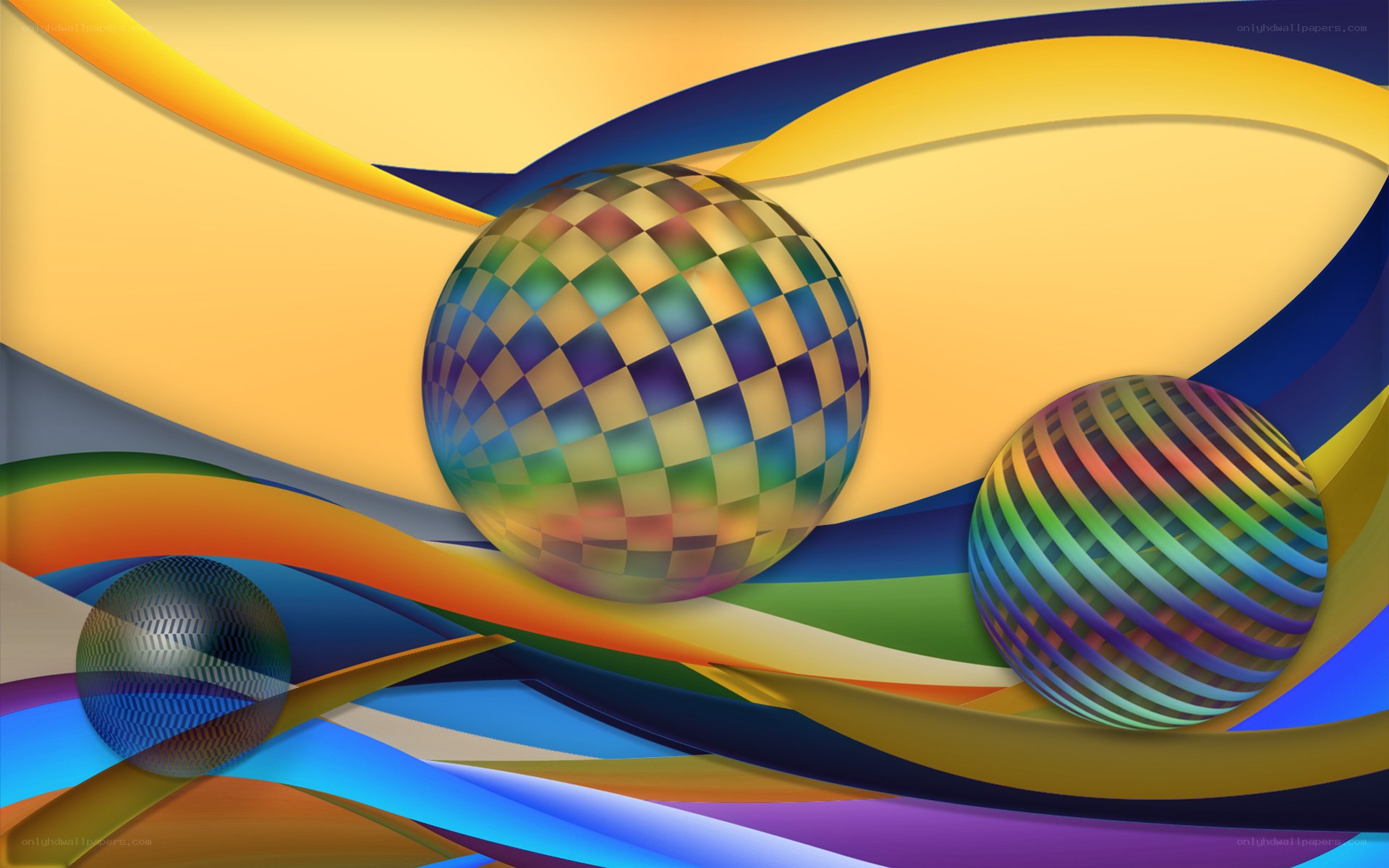 Colorful abstract spheres