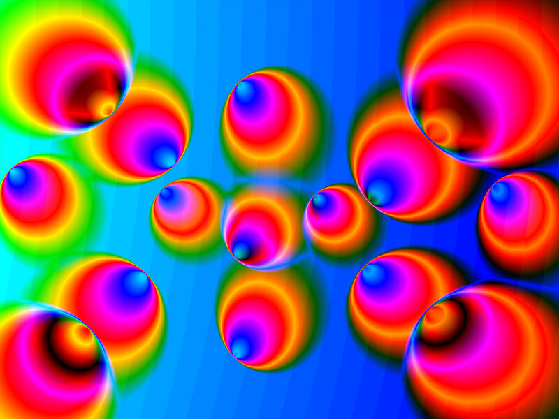 Colorful Abstract Spheres — Blue