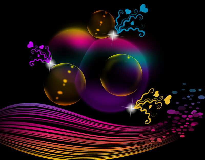 Colorful Abstract Spheres — Purple