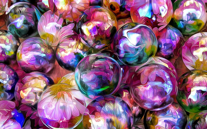 Colorful Abstract Spheres — Purple, Vibrant