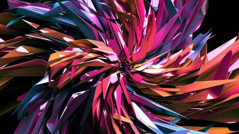 Colorful Abstract Spikes — Pink