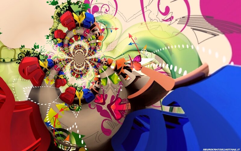 colorful abstract spiral art