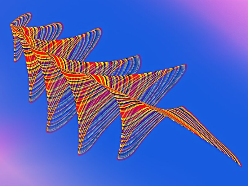 Colorful Abstract Spiral — Blue, Vibrant