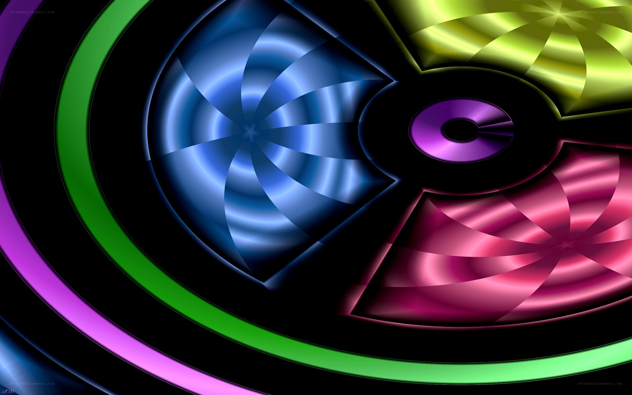 Colorful abstract spiral design
