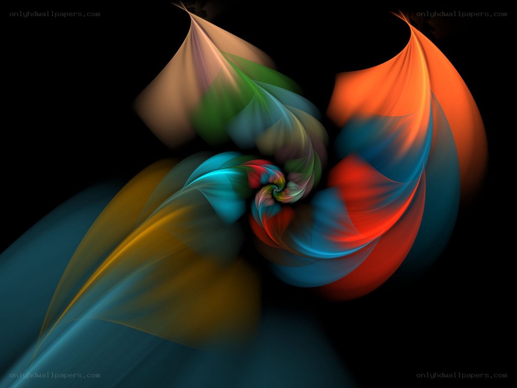 Colorful abstract spiral design