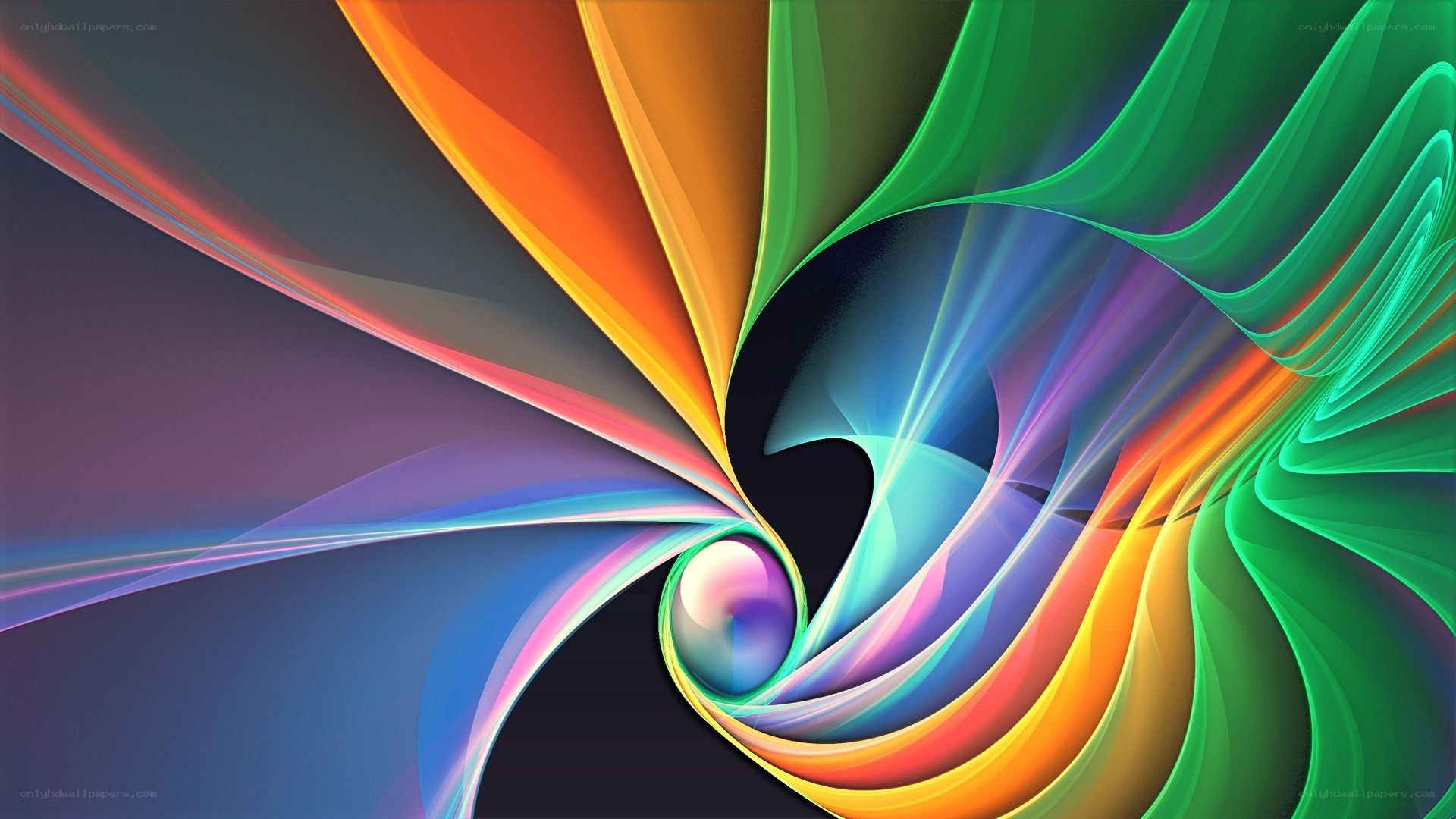 Colorful abstract spiral design