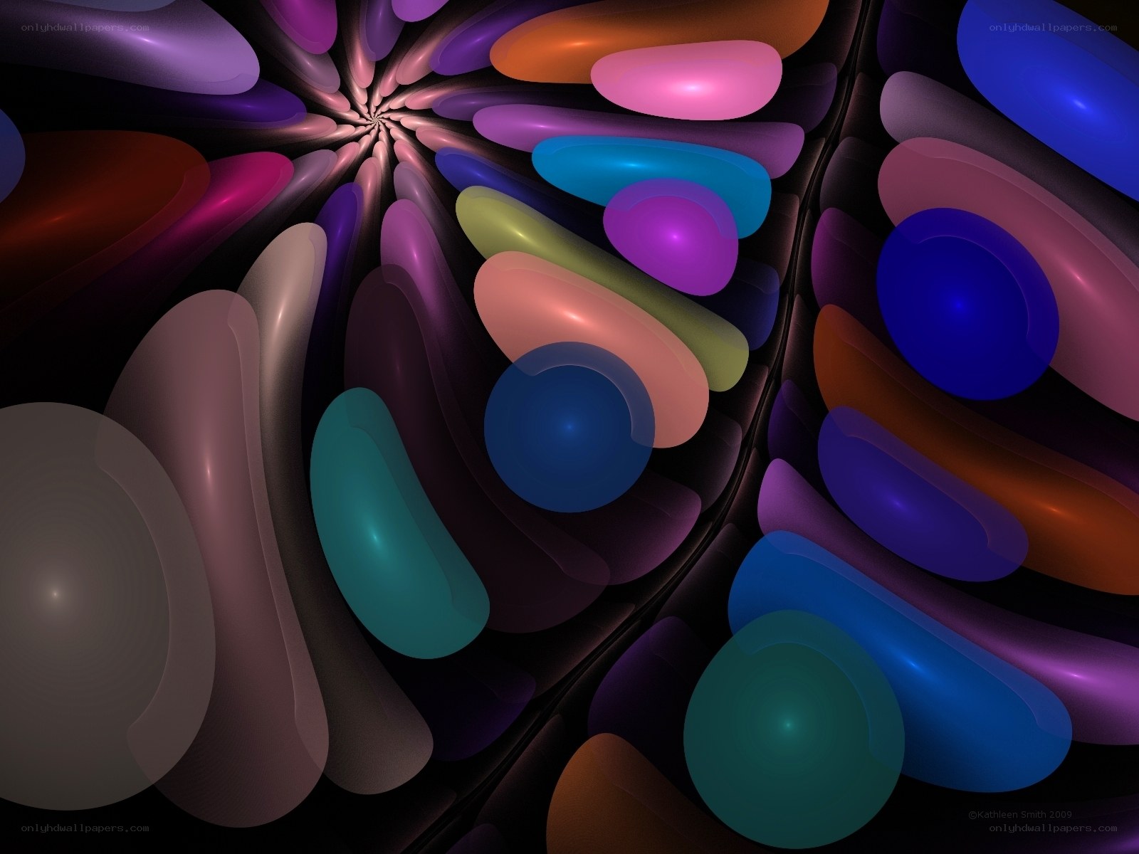 Colorful abstract spiral pattern