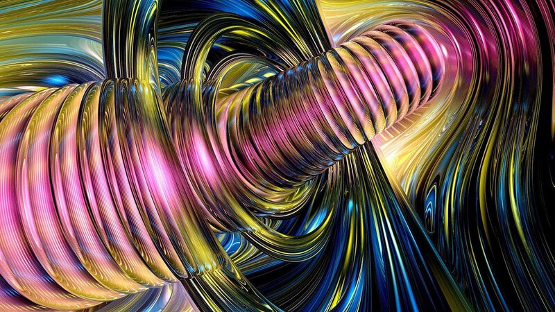 Colorful abstract spiral tunnel