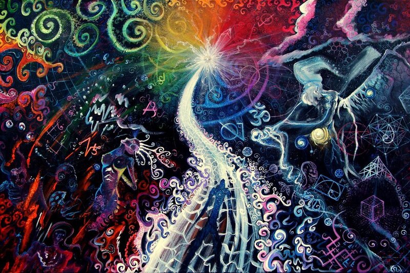 Colorful abstract spiritual artwork