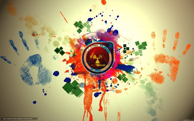 Colorful abstract splash art