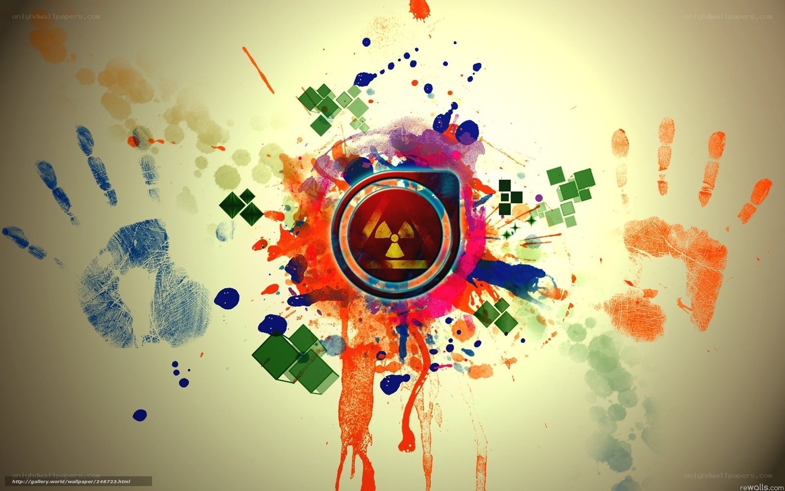 Colorful abstract splash art
