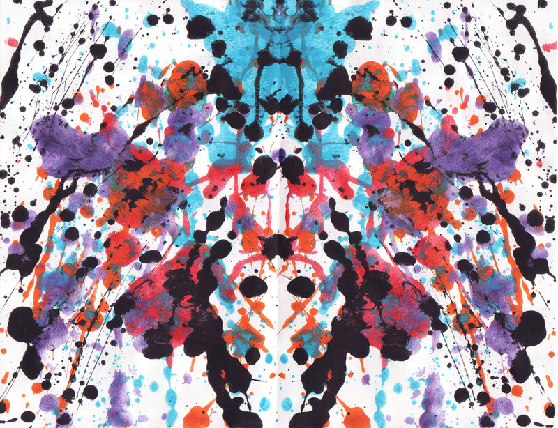 Colorful abstract splatter art