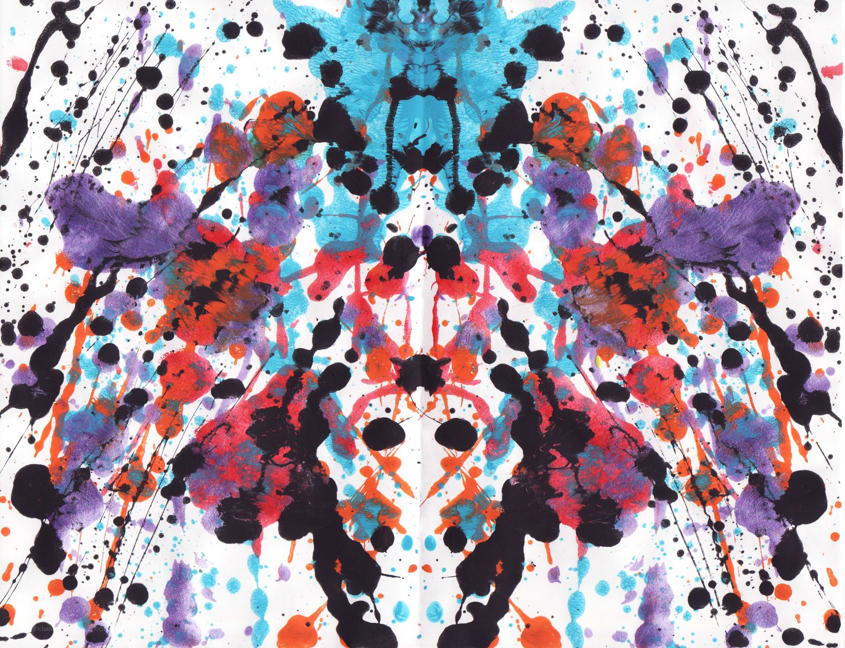 Colorful abstract splatter art