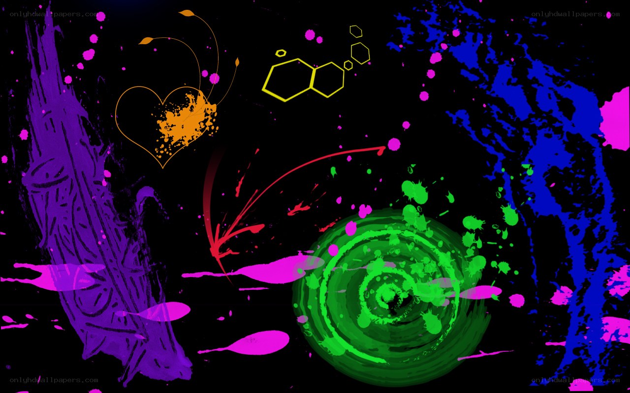 colorful abstract splatter art