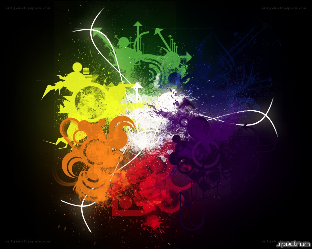 colorful abstract splatter art