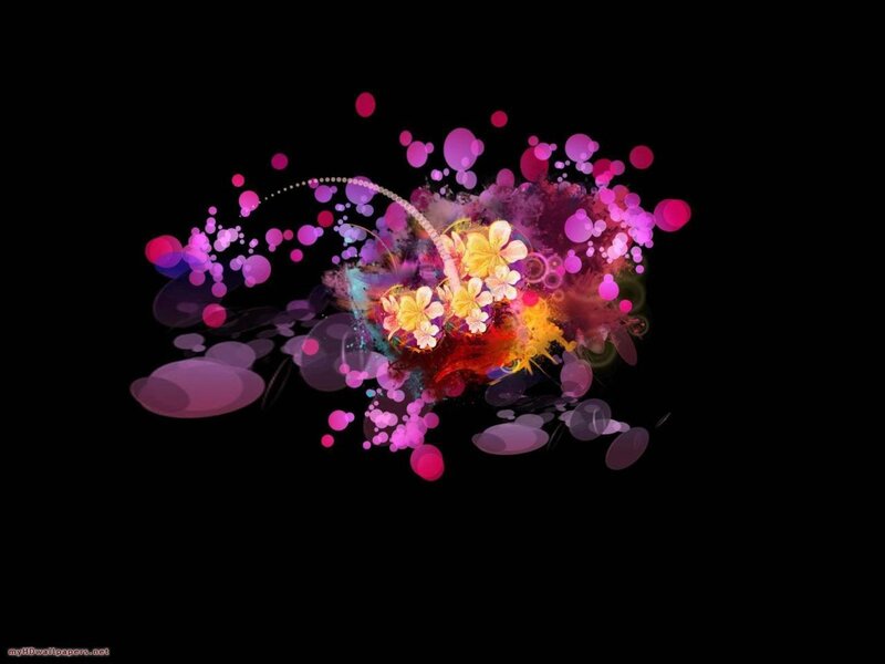 Colorful Abstract Splatter — Pink