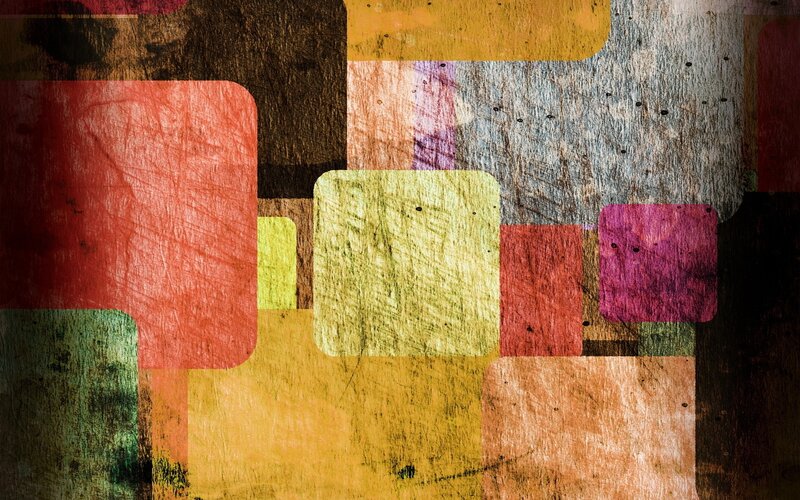 Colorful Abstract Squares — Red, Textured, Texture