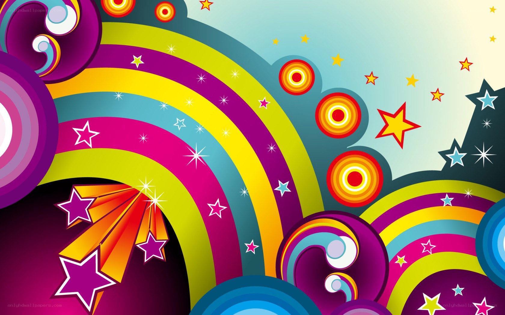 colorful abstract star design