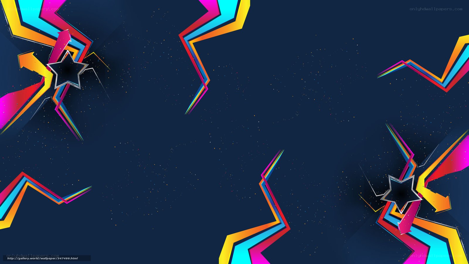 colorful abstract star design