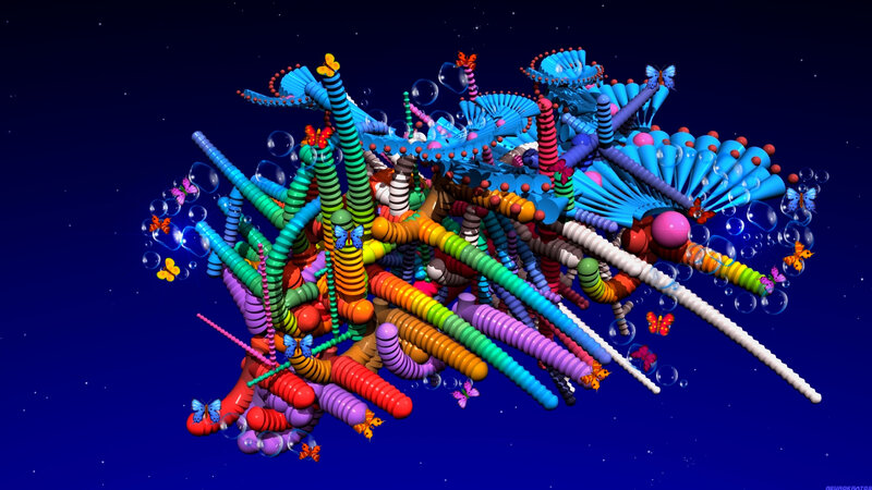 Colorful Abstract Structure — Blue